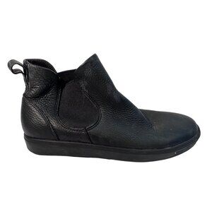 Ecco Womens 9 - 9.5 Chelsea Black Leather Slip-On Ankle Boots EU 40